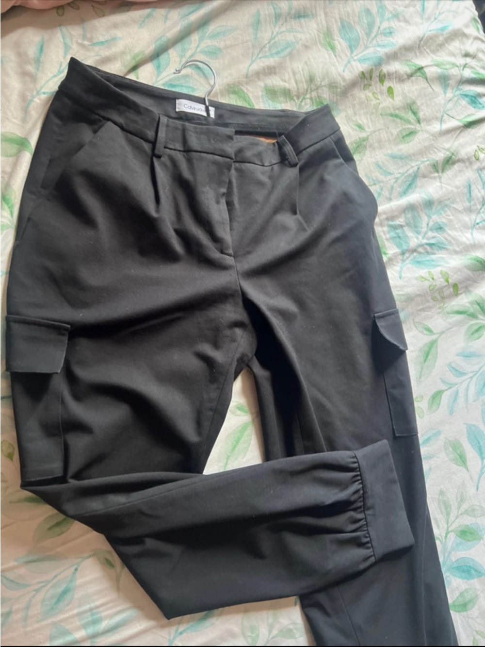 Calvin Klein Black Cargo Jogger Trousers
